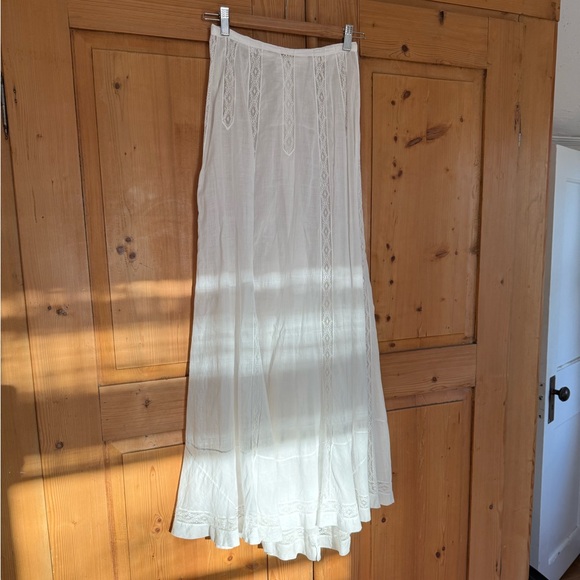 Antique Edwardian 1910s Era Long White Cotton Skirt - Picture 12 of 12